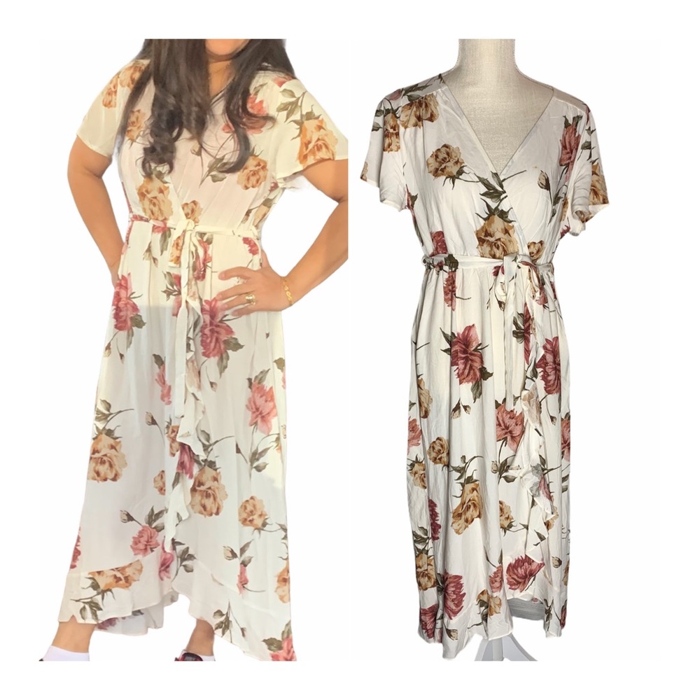 Love Delicious floral Maternity midi dress